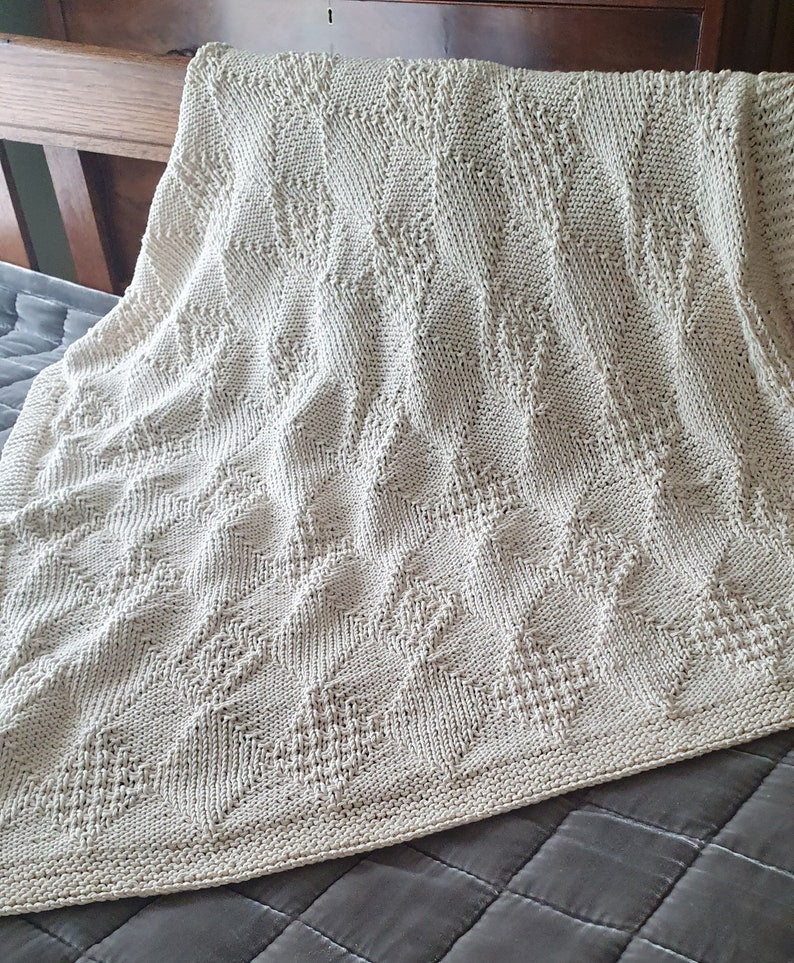 Diamond Blanket Knitting Pattern