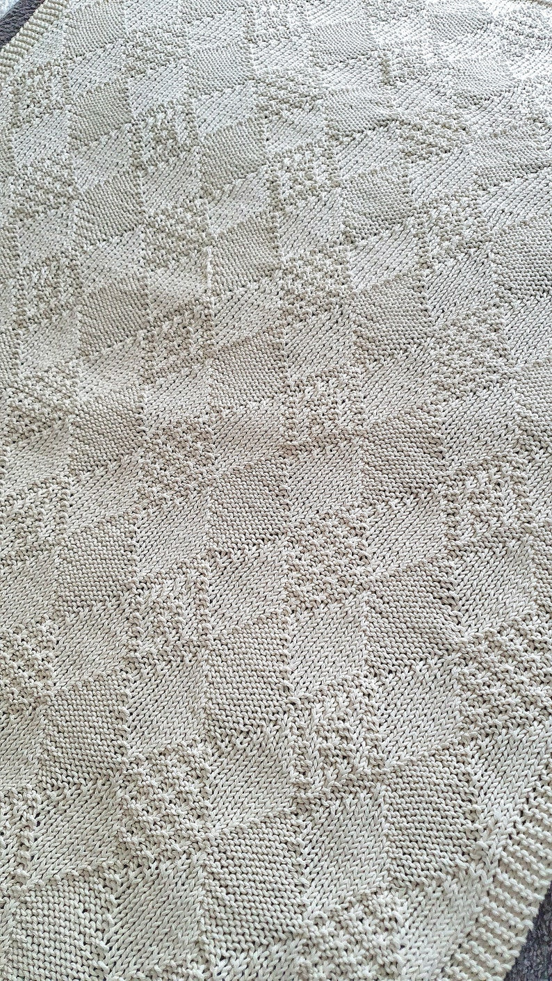 Diamond Blanket Knitting Pattern