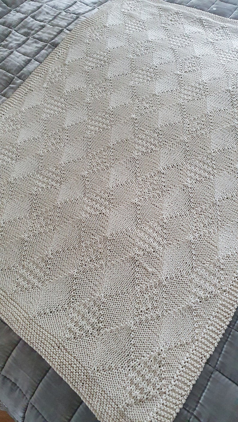Diamond Blanket Knitting Pattern