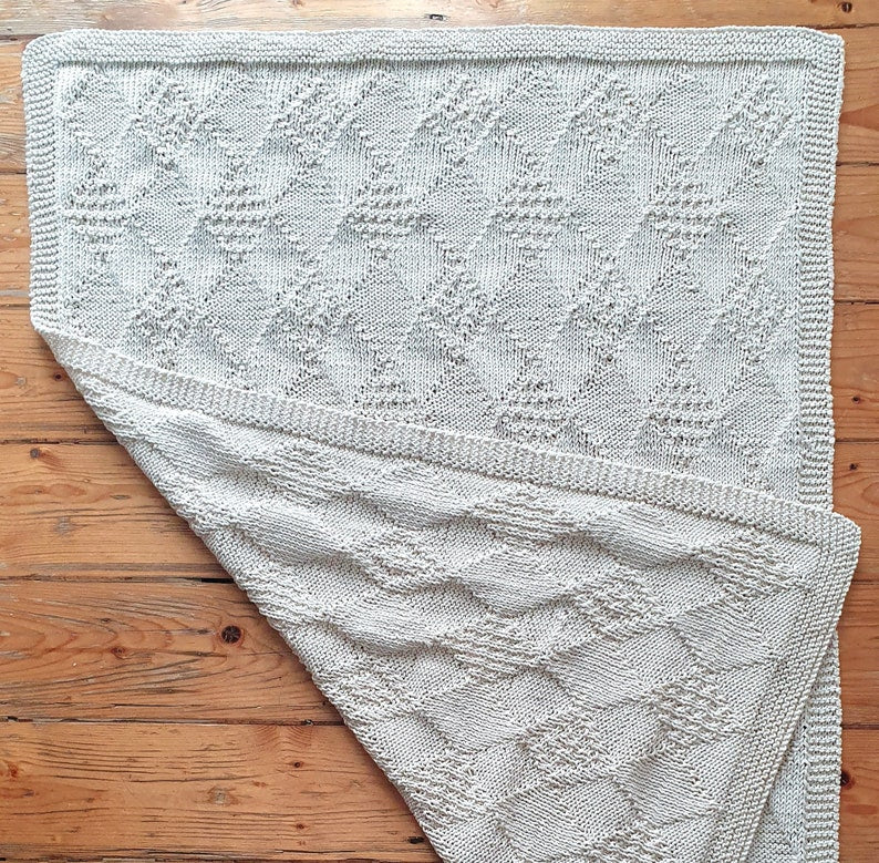 Diamond Blanket Knitting Pattern
