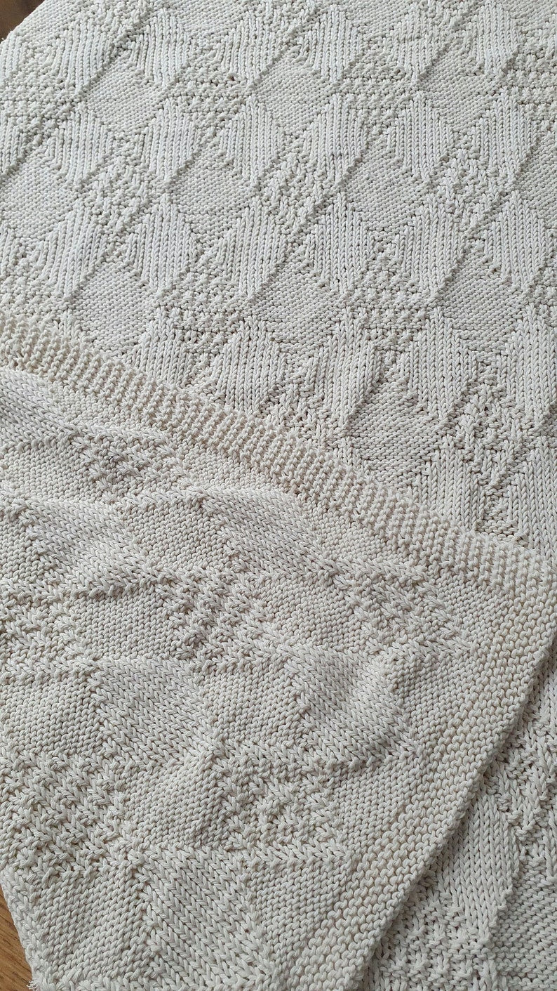 Diamond Blanket Knitting Pattern