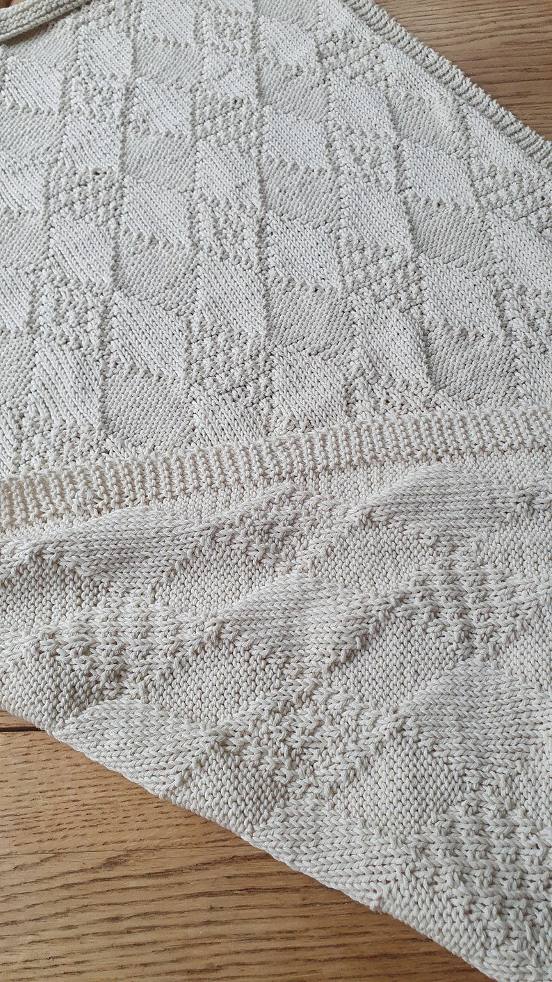 Diamond Blanket Knitting Pattern