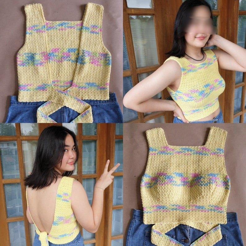 Sunset Tie Top Crochet Pattern