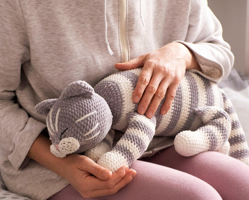 Sleeping Kitty Crochet Pattern
