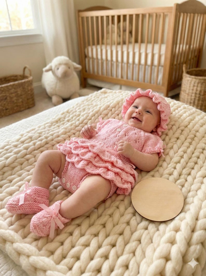 Aqua Baby Set Knitting Pattern