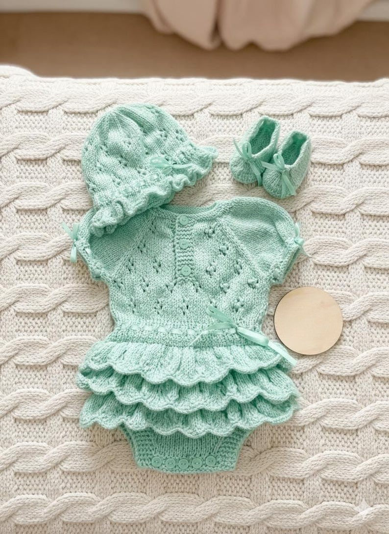 Aqua Baby Set Knitting Pattern