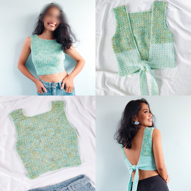 Sunset Tie Top Crochet Pattern