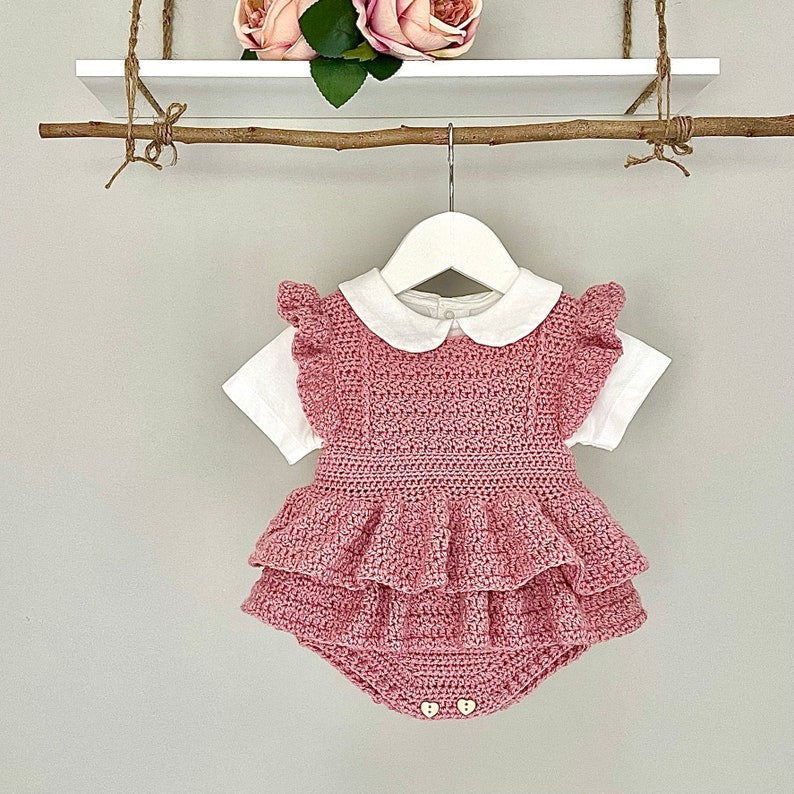 Ruffle Baby Romper Crochet Pattern