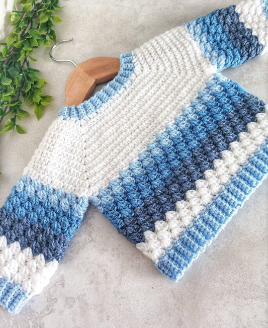 Blueberry Baby Sweater Crochet Pattern