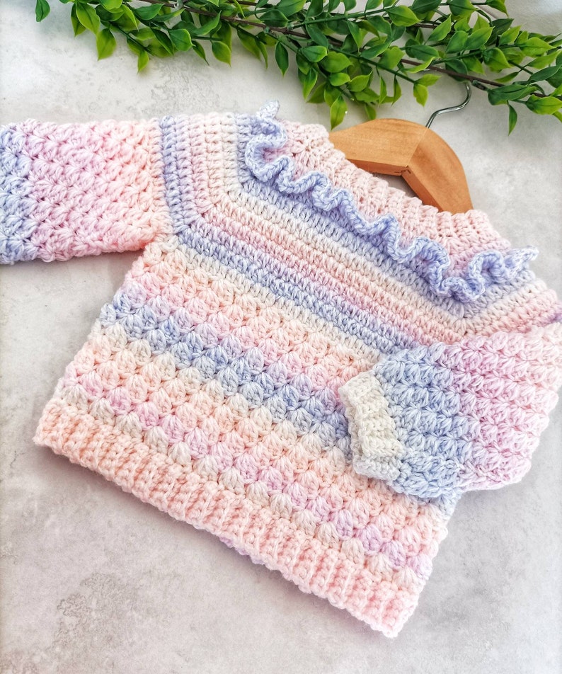 Blueberry Baby Sweater Crochet Pattern