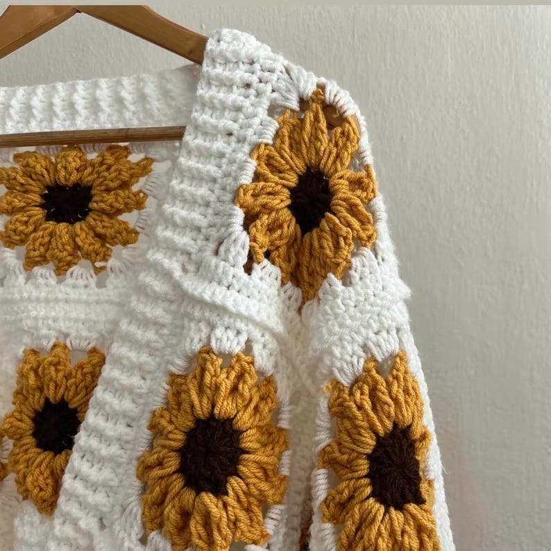Sunflower Cardigan Crochet Pattern