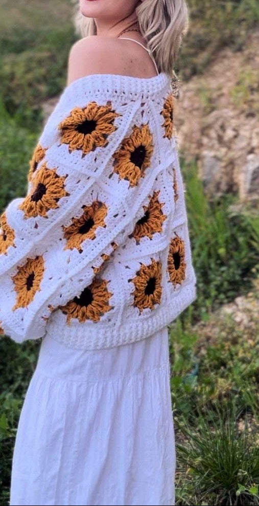 Sunflower Cardigan Crochet Pattern