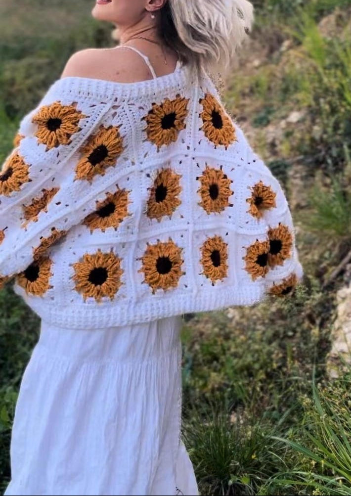 Sunflower Cardigan Crochet Pattern