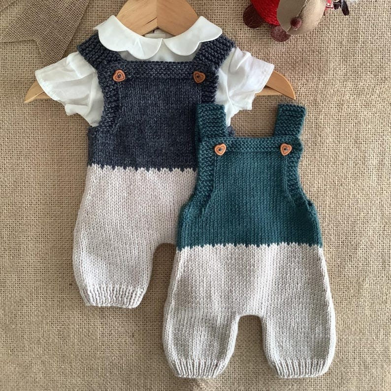 Toffee Baby Overalls Knitting Pattern