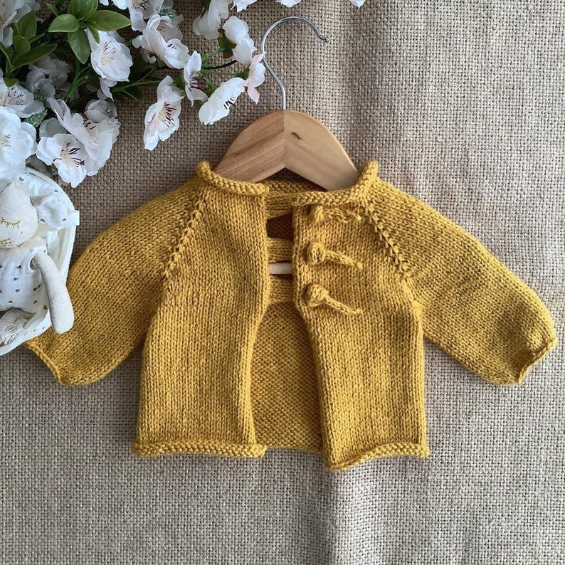 Buttercup Tie Cardigan Knitting Pattern