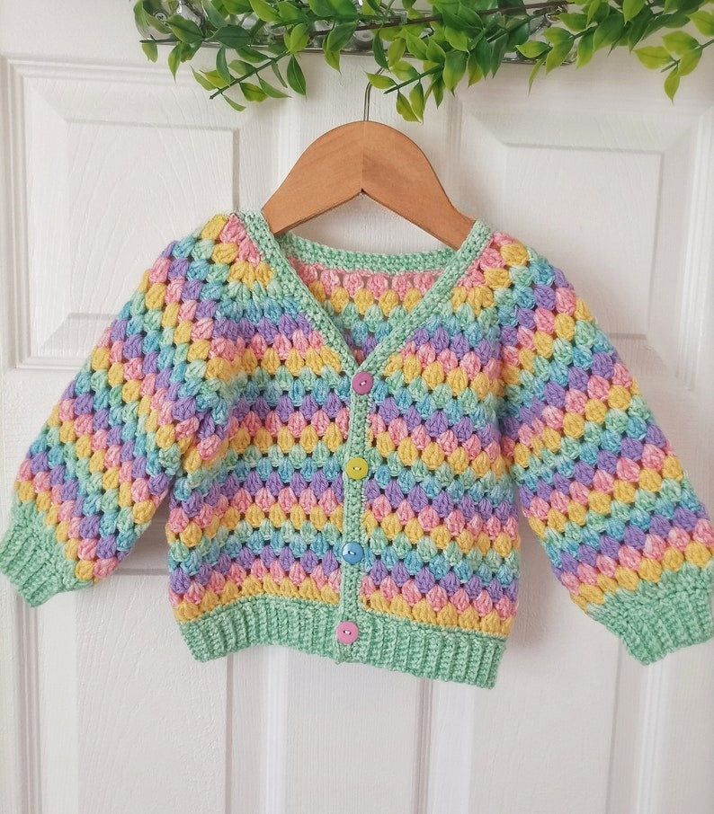 Pastel Granny Cardigan Crochet Pattern