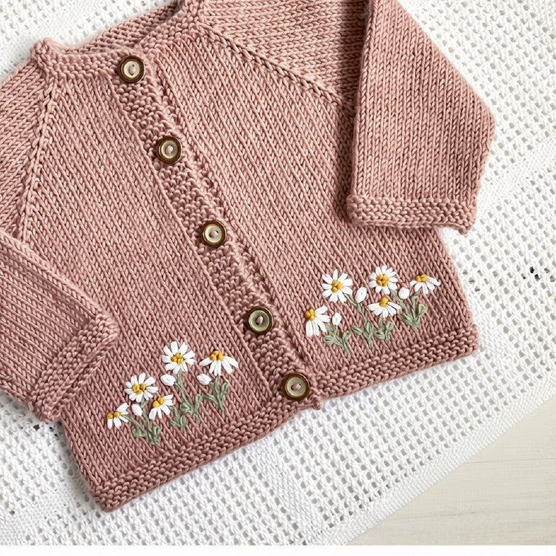 Daisy Bloom Cardigan Knitting Pattern
