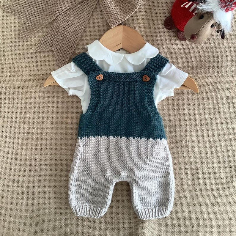 Toffee Baby Overalls Knitting Pattern