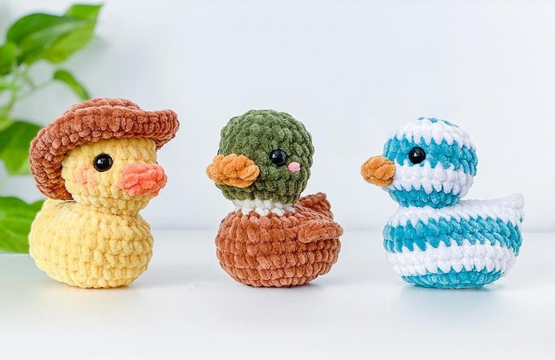 Ducky Trio Crochet Pattern