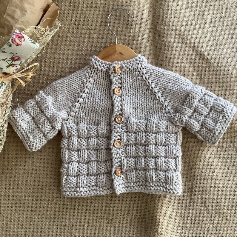 Golden Waffle Cardigan Knitting Pattern