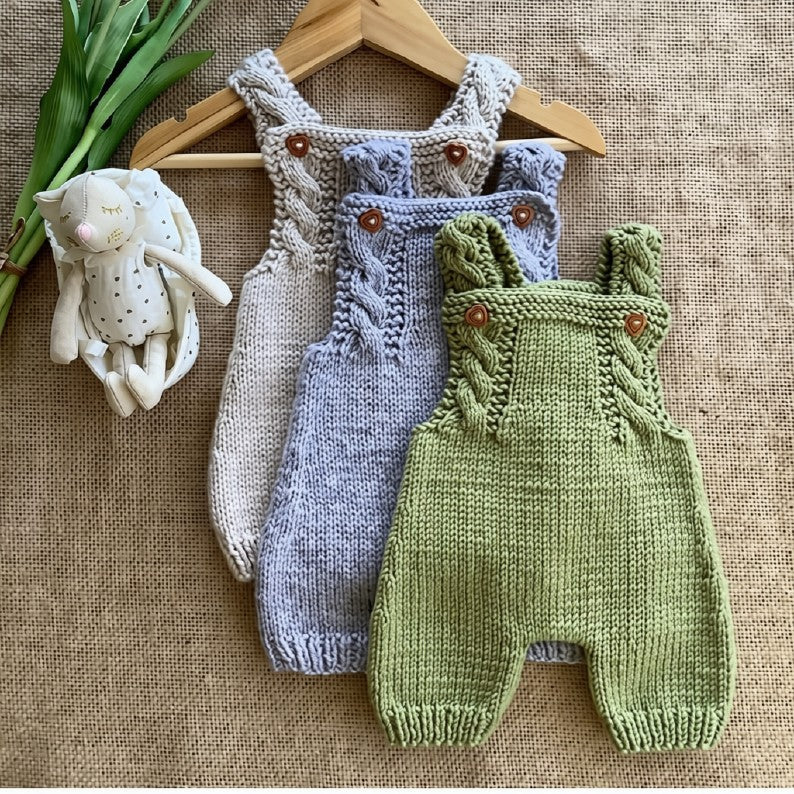Olive Overalls Knitting Pattern