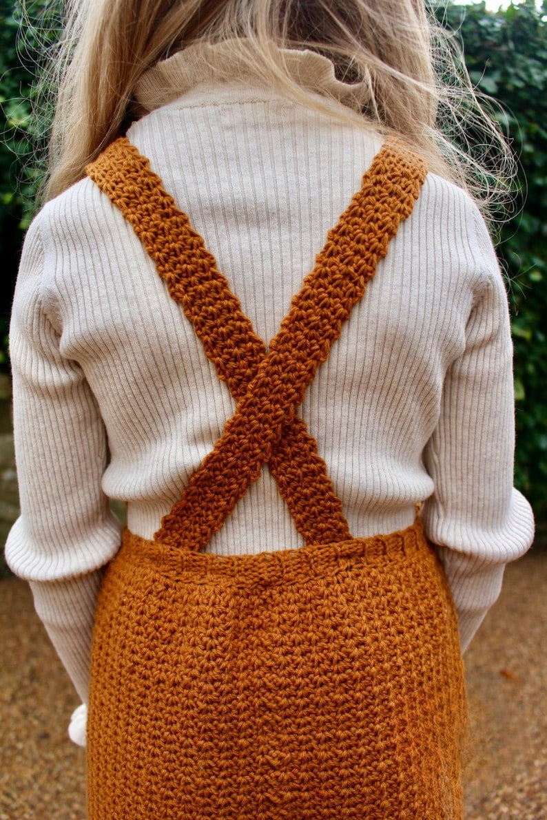 Caramel Pinafore Dress Crochet Pattern