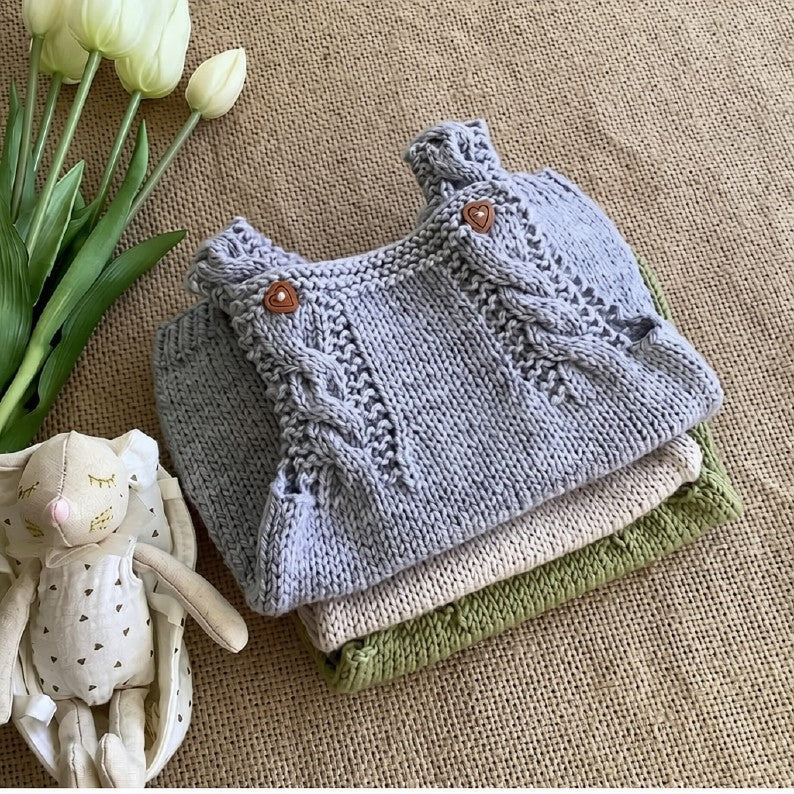 Olive Overalls Knitting Pattern