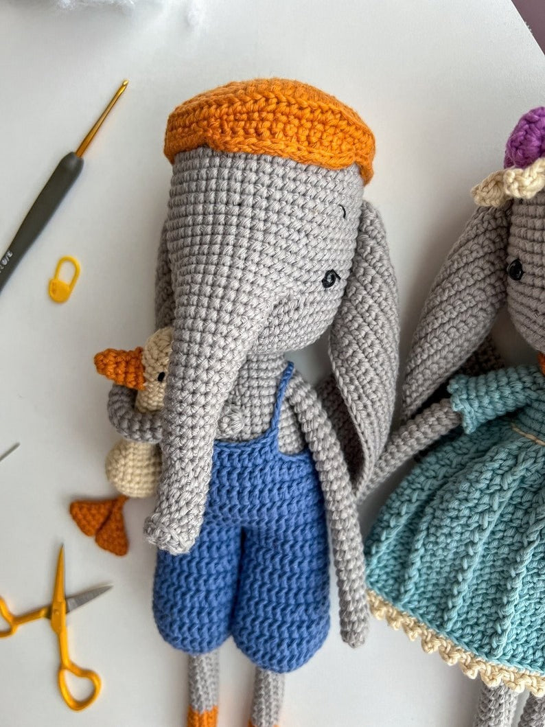 Lovely Elephants Crochet Pattern