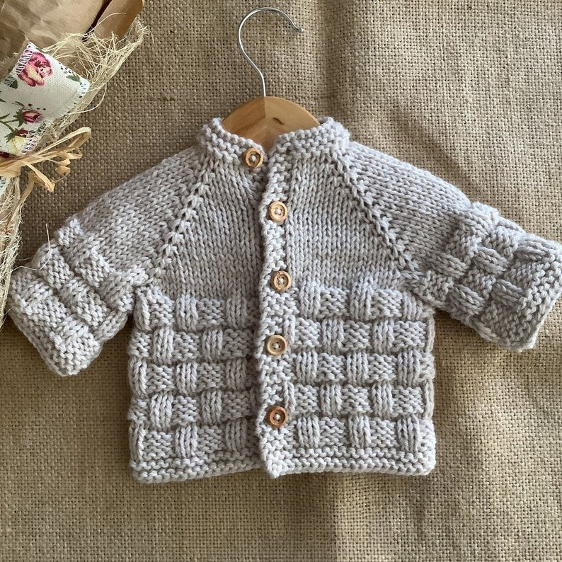 Golden Waffle Cardigan Knitting Pattern