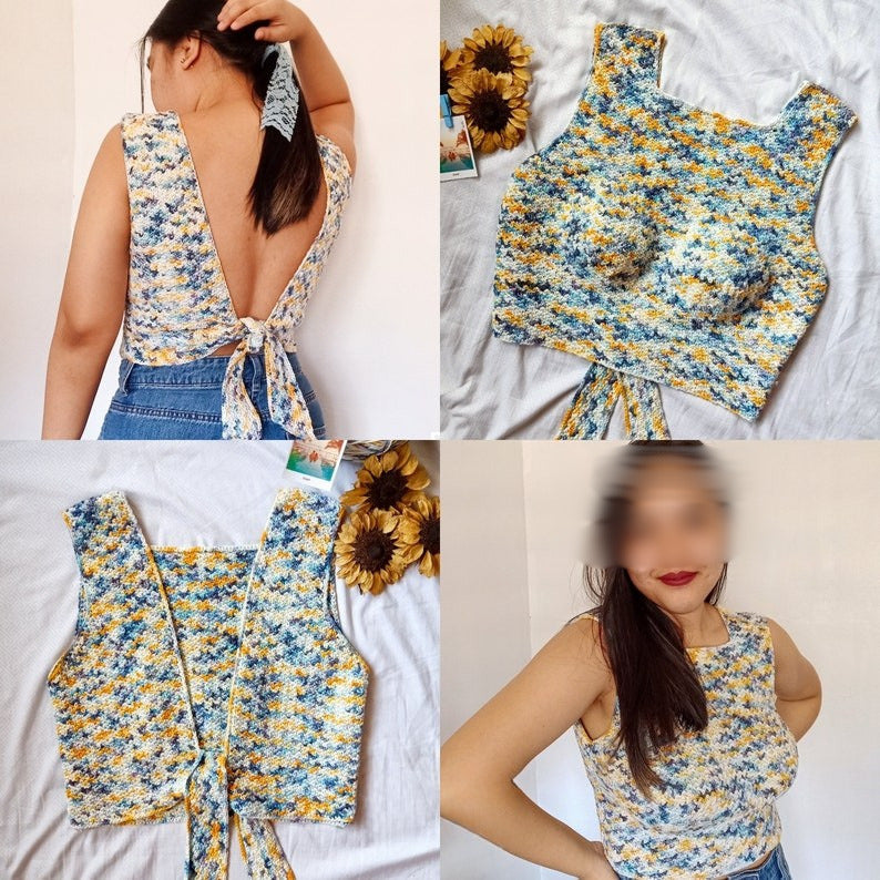 Sunset Tie Top Crochet Pattern