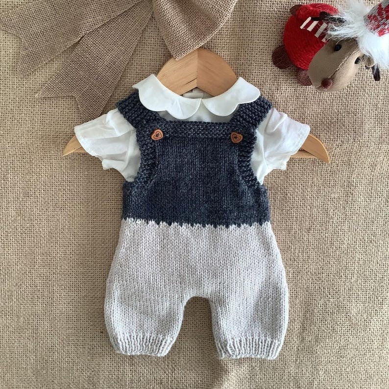 Toffee Baby Overalls Knitting Pattern