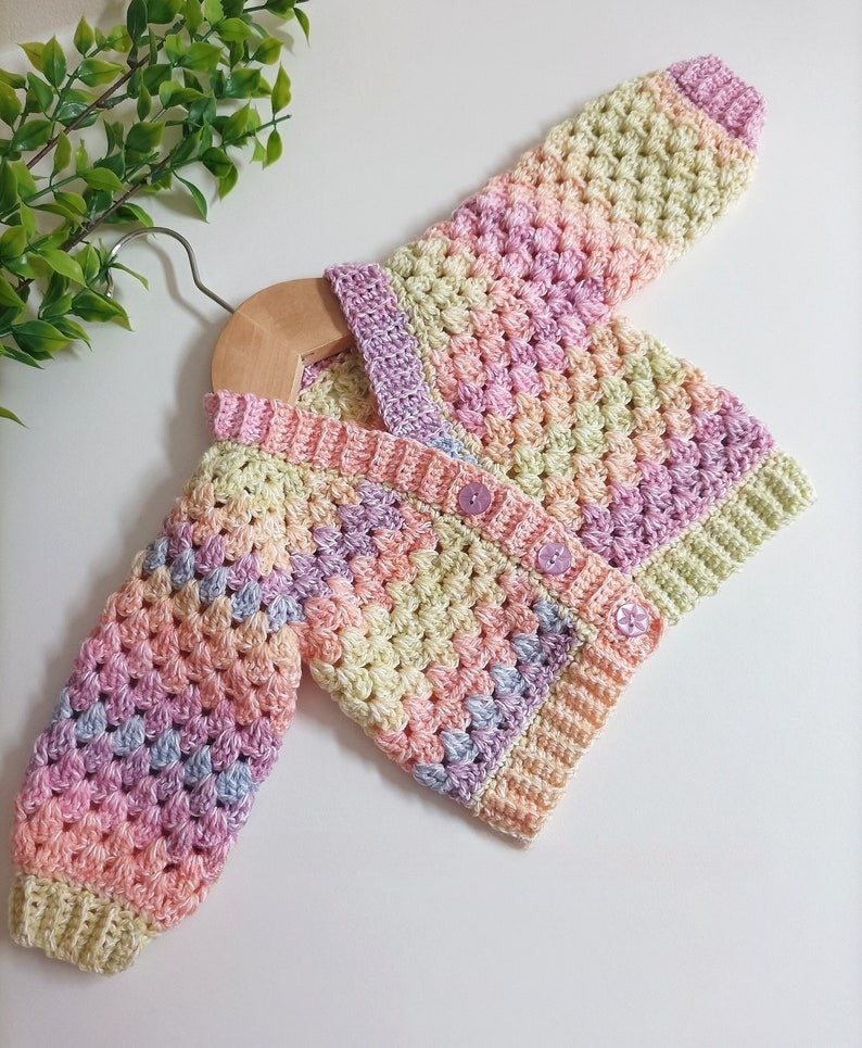 Pastel Granny Cardigan Crochet Pattern