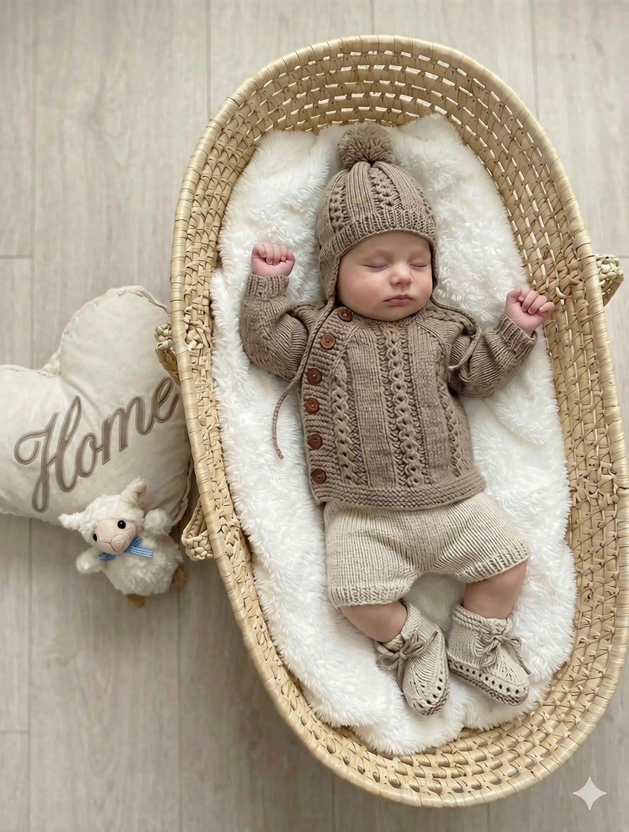 Hazel Nest Baby Set Knitting Pattern