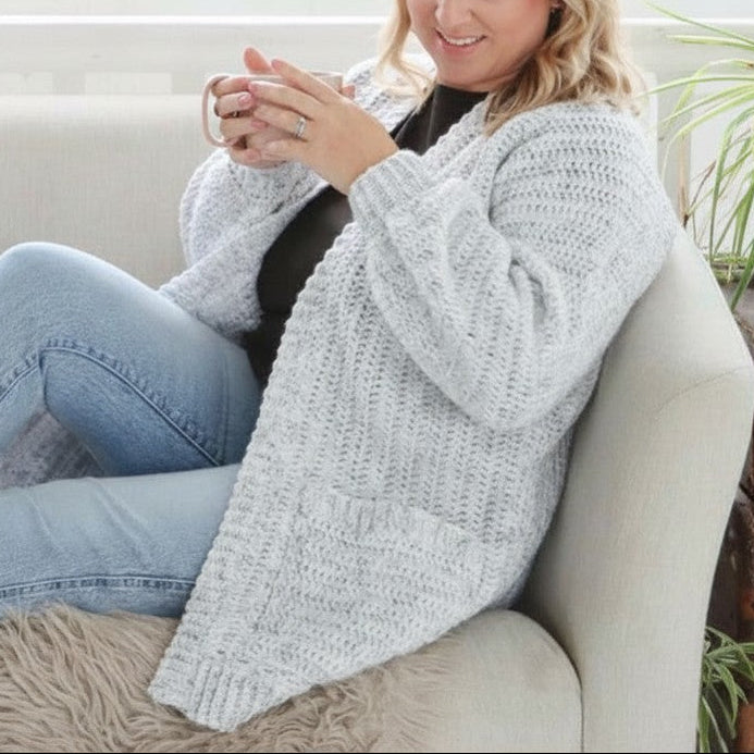 Grey Skies Cardigan Crochet Pattern