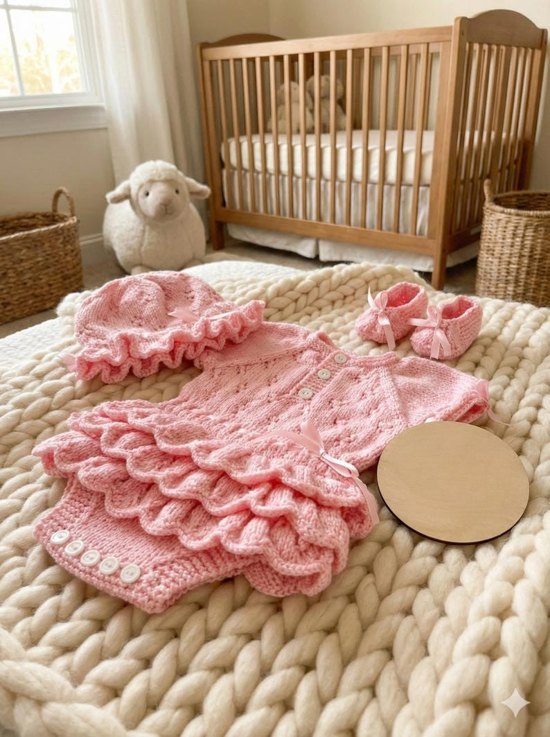 Aqua Baby Set Knitting Pattern