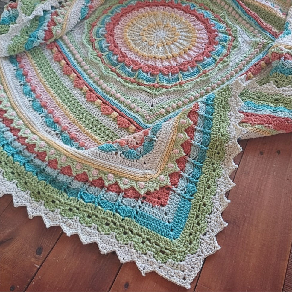 Meadow Mandala Blanket Crochet Pattern