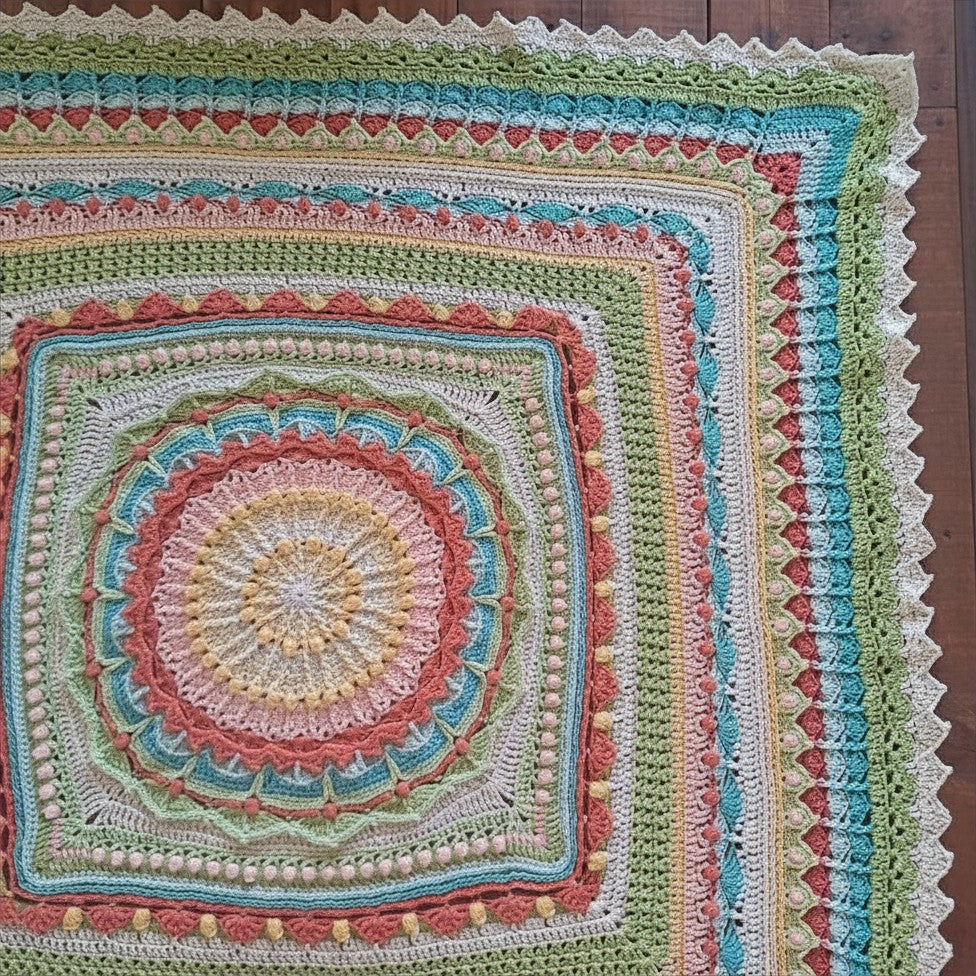 Meadow Mandala Blanket Crochet Pattern