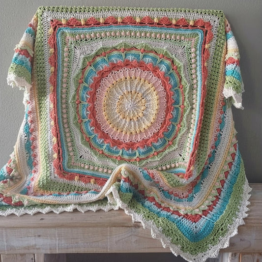 Meadow Mandala Blanket Crochet Pattern