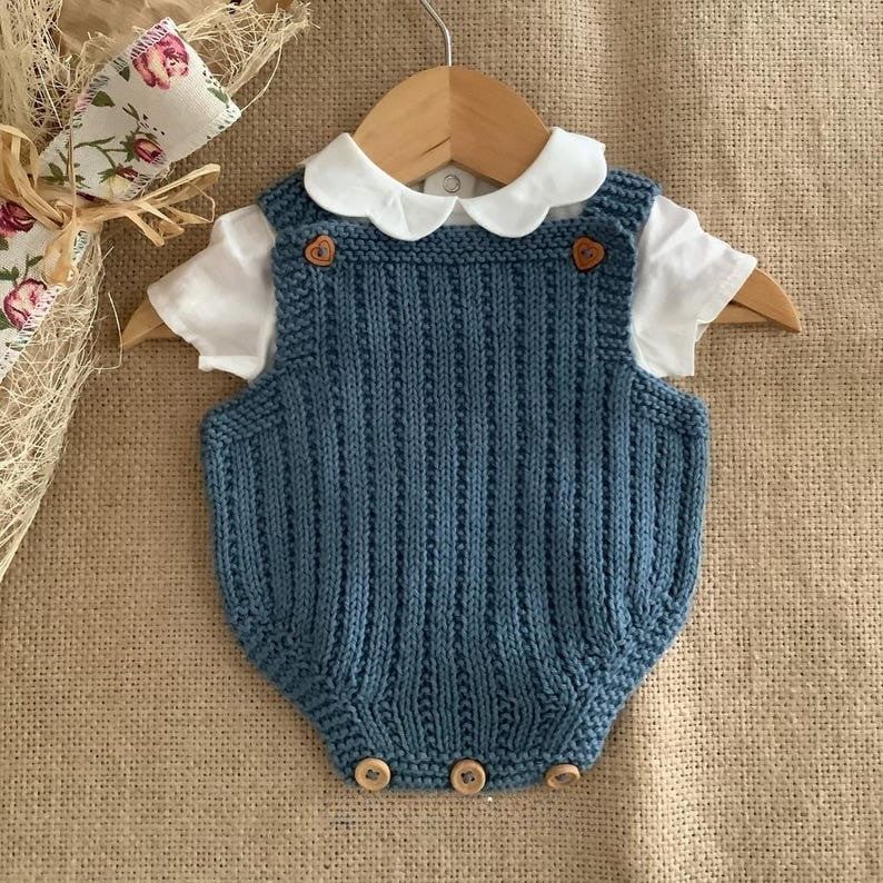 Biscuit Baby Romper Knitting Pattern