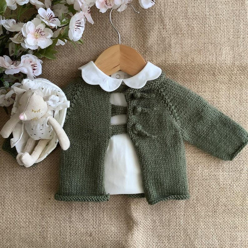 Buttercup Tie Cardigan Knitting Pattern