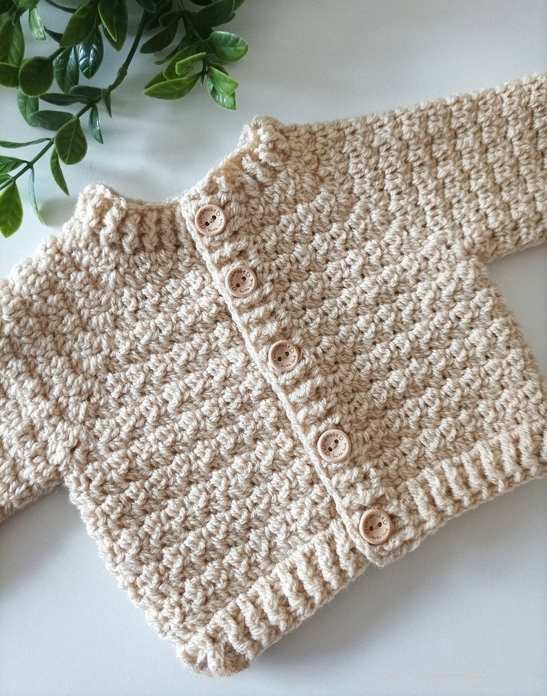 Vanilla Baby Cardigan Crochet Pattern
