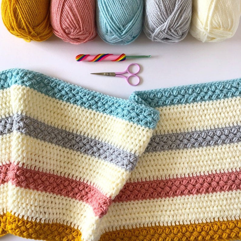 Golden Bean Blanket Crochet Pattern