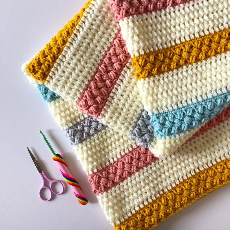 Golden Bean Blanket Crochet Pattern
