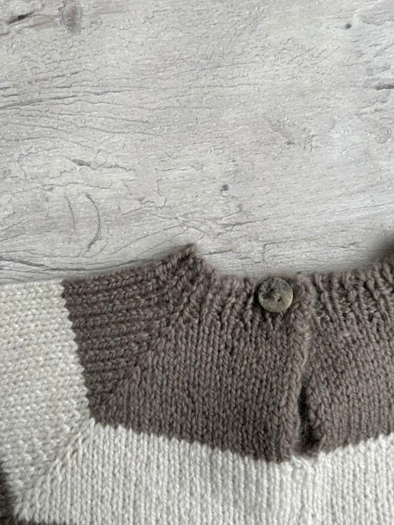 Neutral Stripe Sweater Knitting Pattern