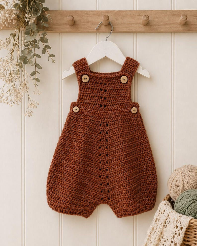 Little Acorn Romper Crochet Pattern
