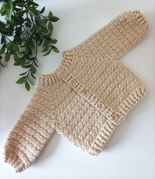 Vanilla Baby Cardigan Crochet Pattern