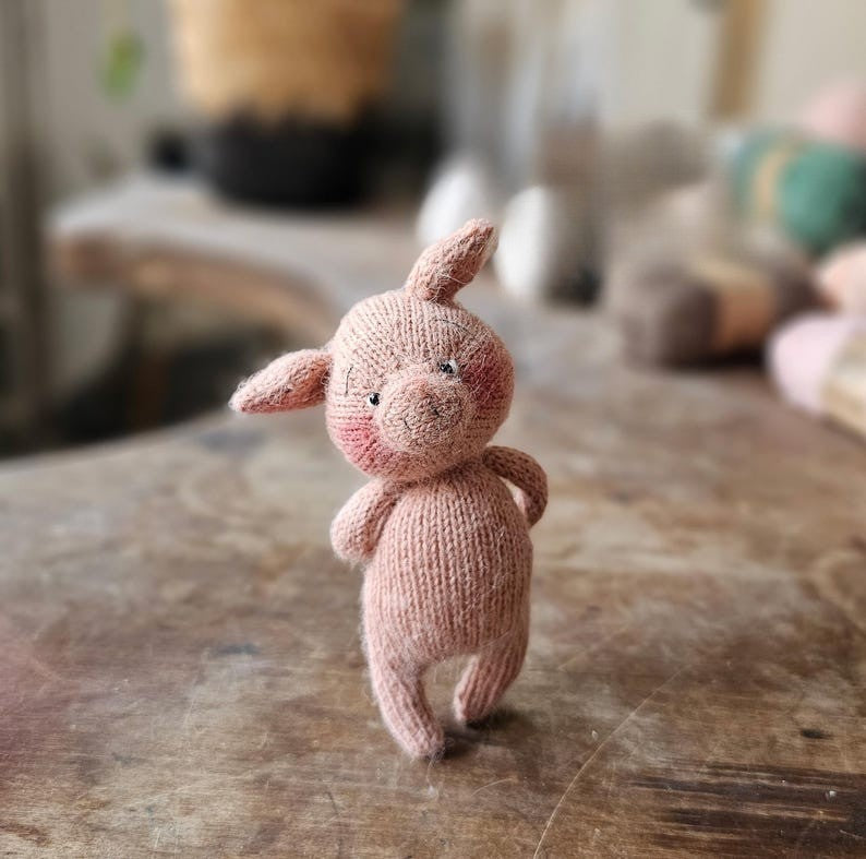 Poppy Piglet Knitting Pattern