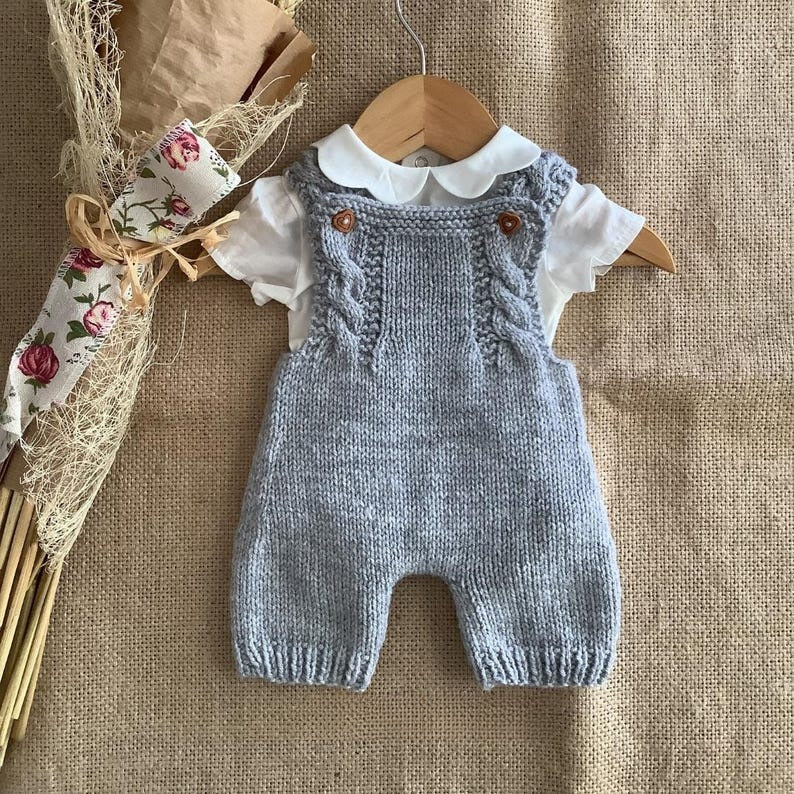 Olive Overalls Knitting Pattern
