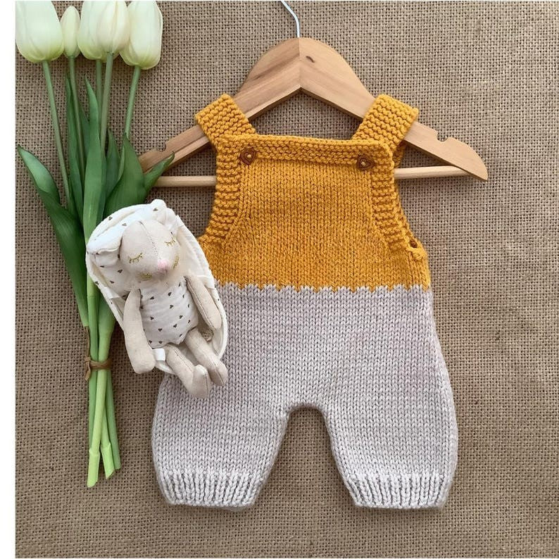 Toffee Baby Overalls Knitting Pattern