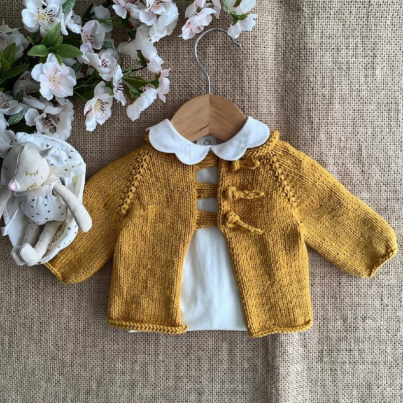 Buttercup Tie Cardigan Knitting Pattern